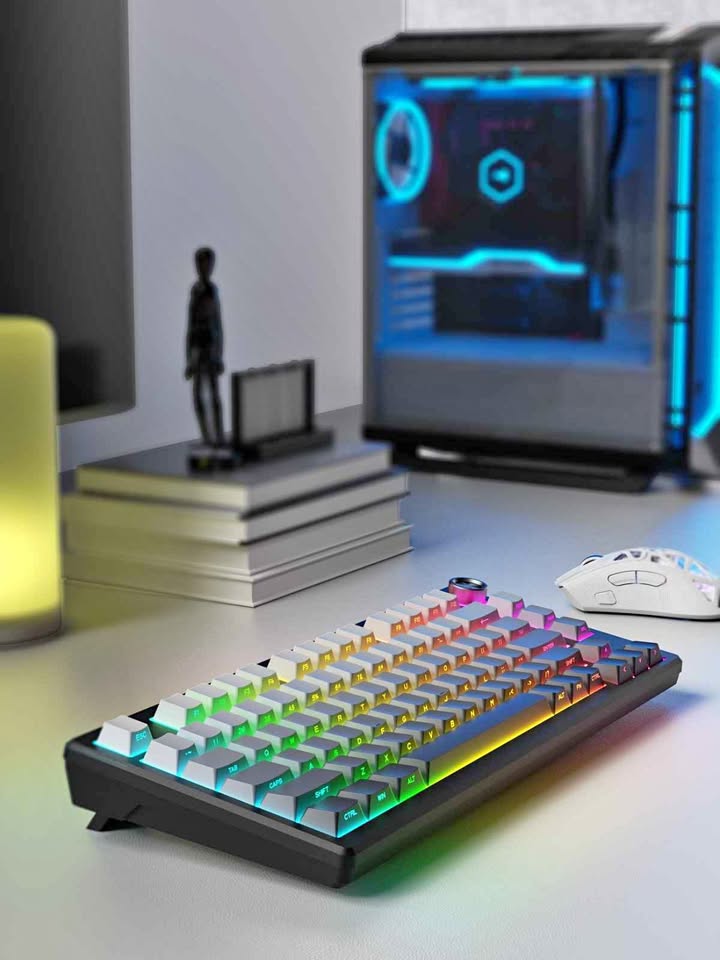 FURYCUBE IP75 PRO Mechanical-feel WIRELESS Gaming Keyboards - Gradient Gray